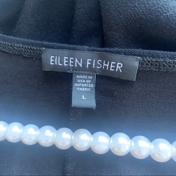 Eileen Fisher Twist Front Black Dress - Picture 6 of 6